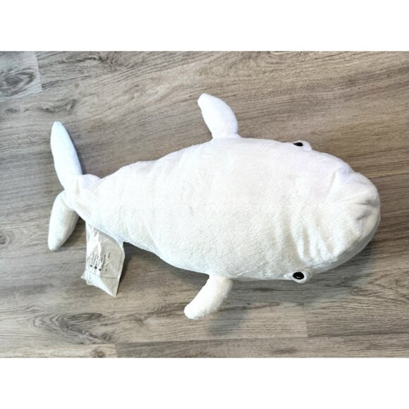 IKEA White Beluga Whale Plush Stuffed Animal Sewn Tandval Pillow 21” - Picture 4 of 4